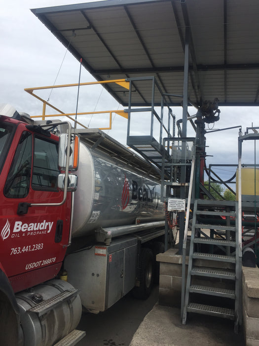 Refined Fuels bottom-loading System, custom designed to fit your needs.  Call for Free Quote